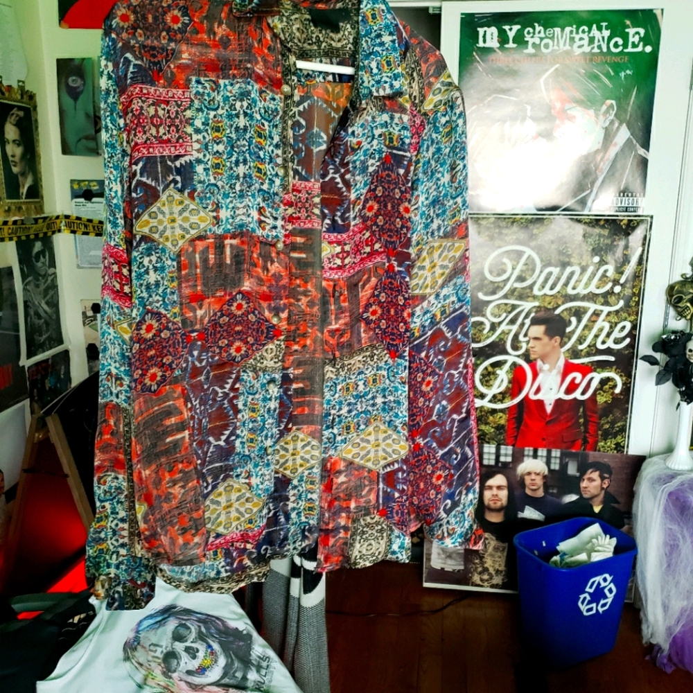 Asos Polyester Pattern Button Down - image 1